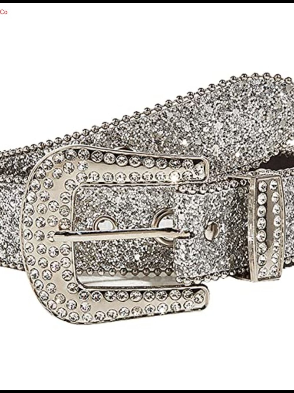 Rhinestone Western Belt PU Leather Studded Cowgirl Belt